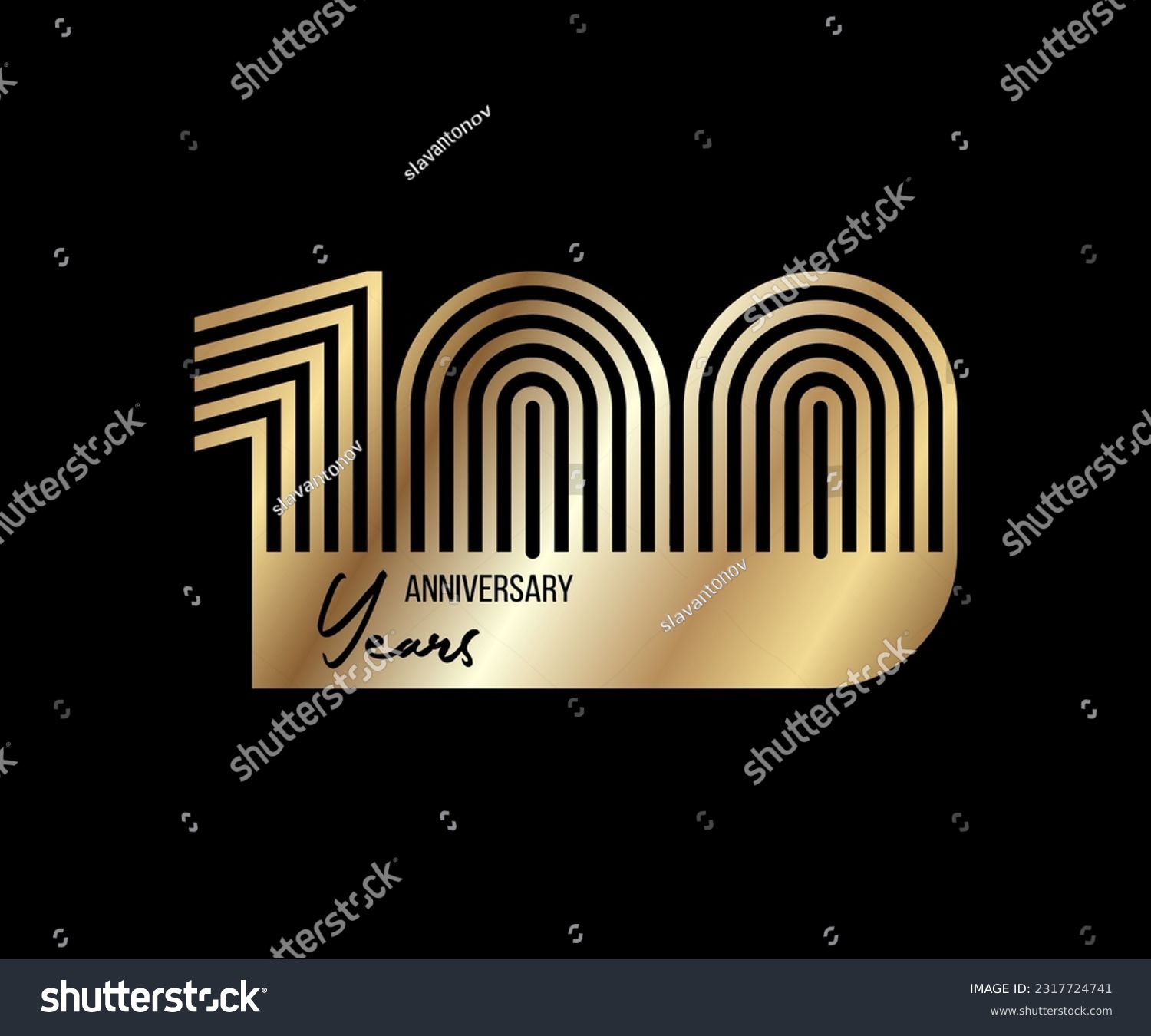 100th Anniversary Vector Poster. Centennial - Royalty Free Stock Vector ...