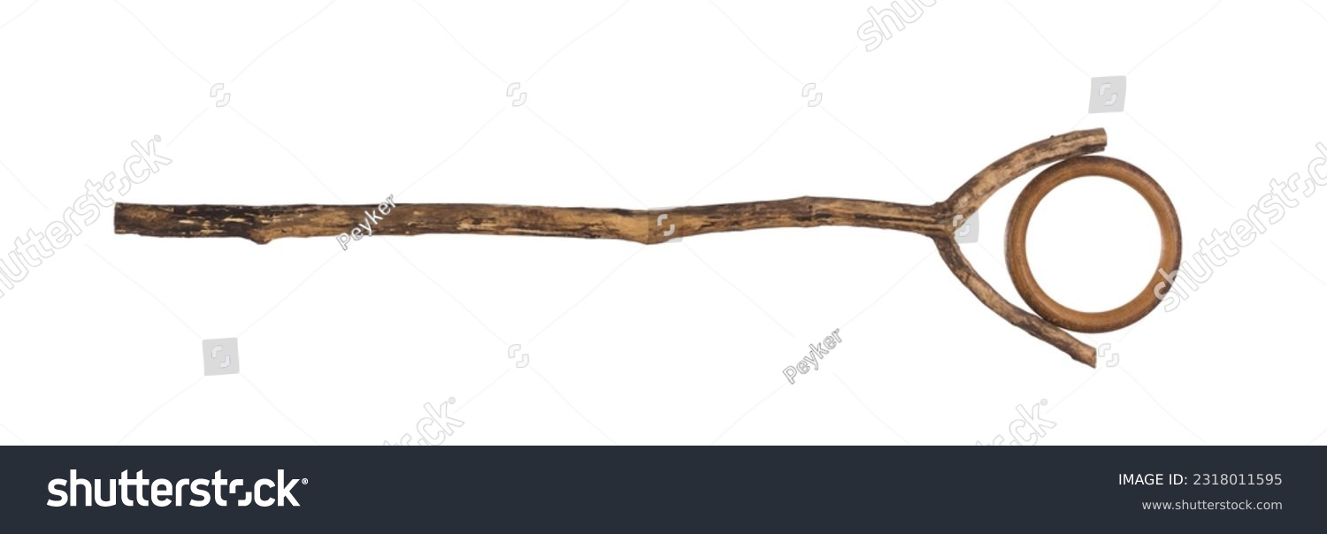 	
magic stick, wooden walking stick isolated on white background	
 #2318011595