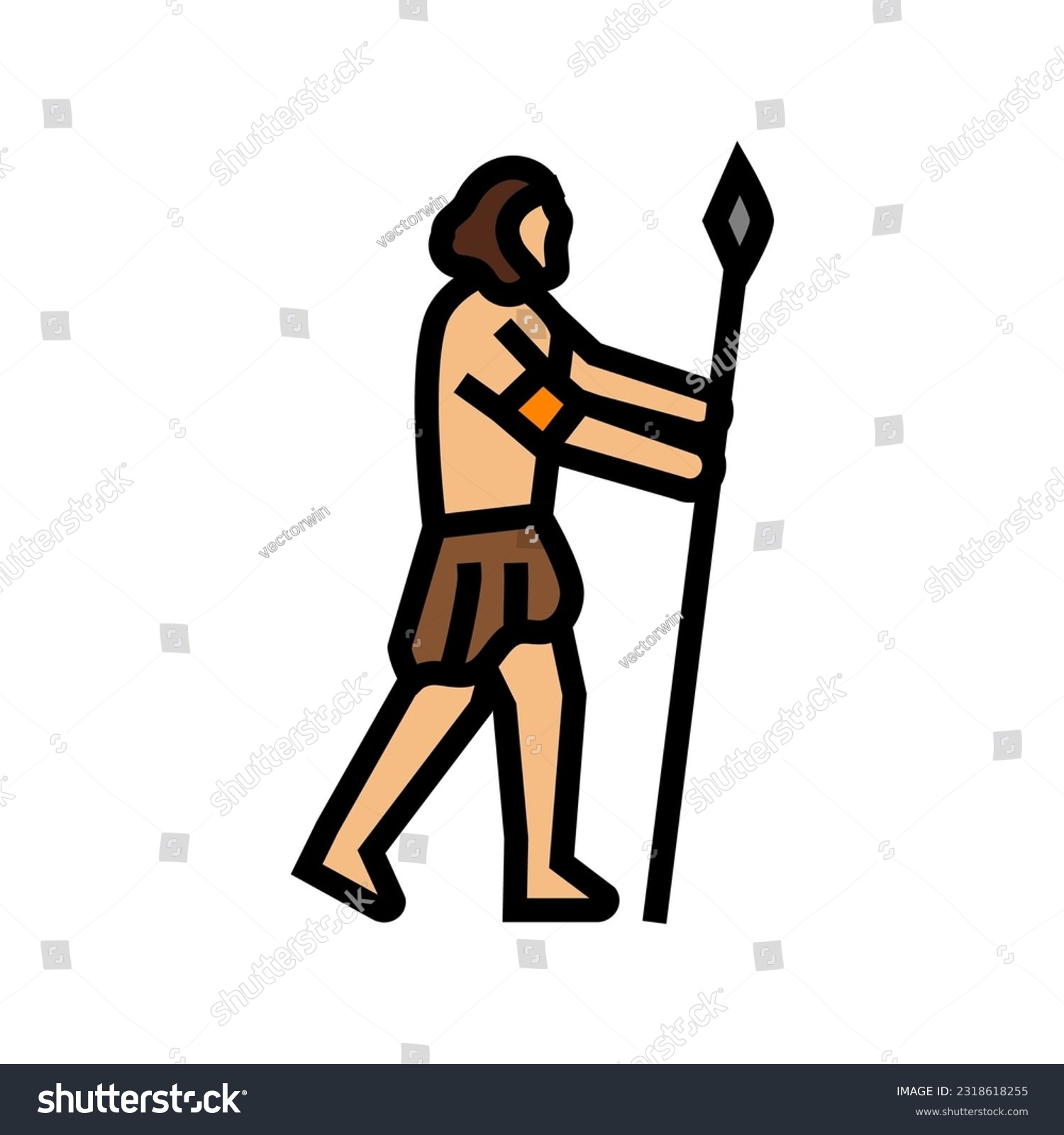 sapiens human evolution color icon vector. - Royalty Free Stock Vector ...