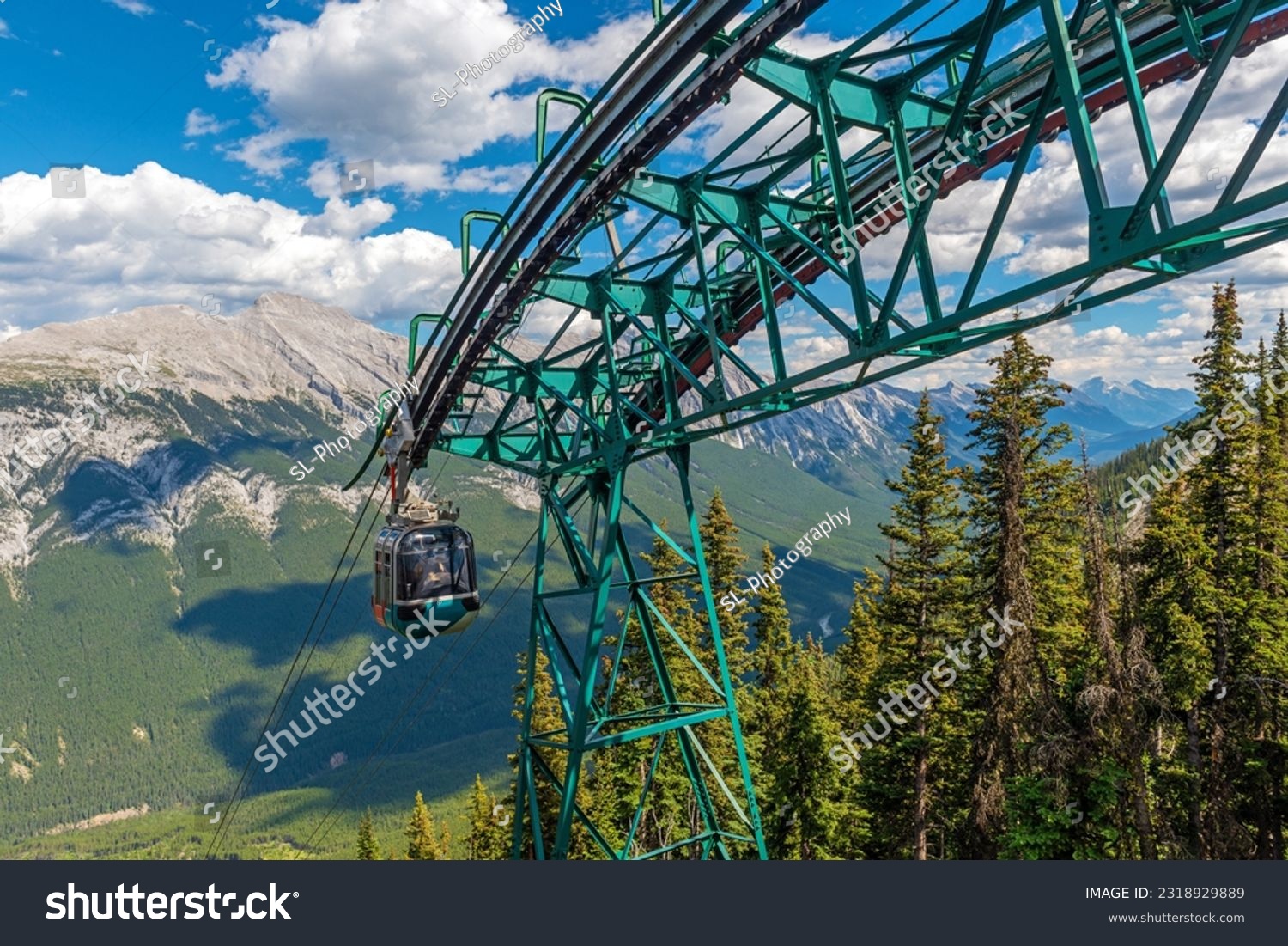 Banff Gondola cable car arrival station, Banff national park, Canada. #2318929889