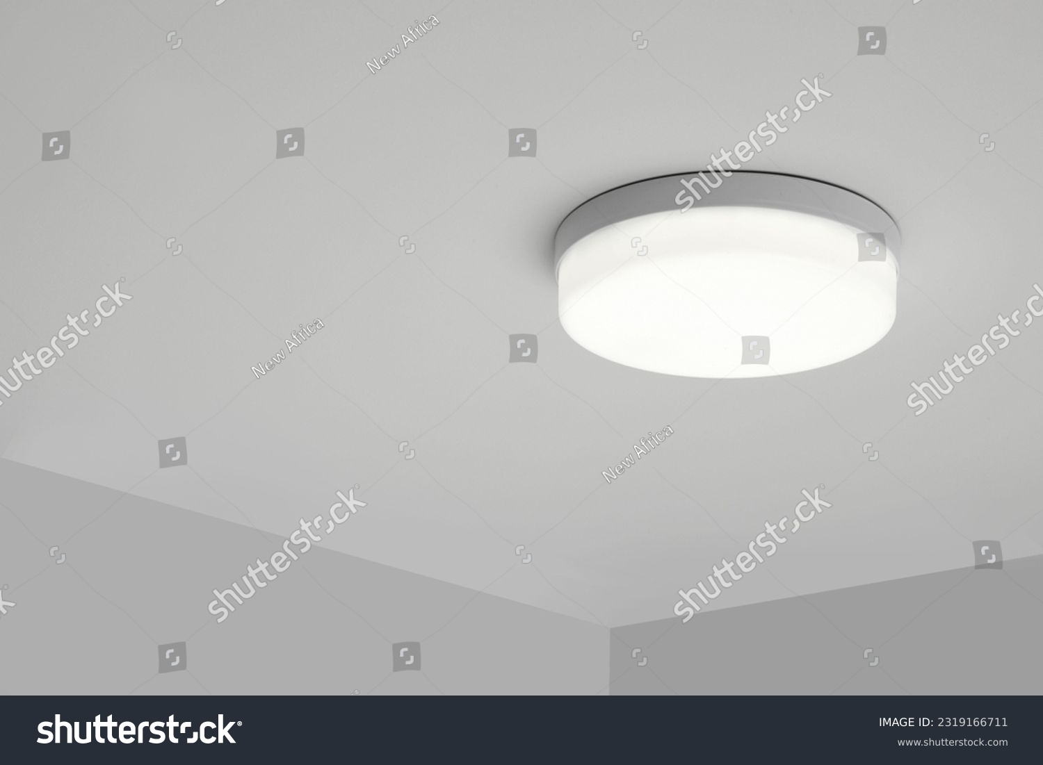 White modern lighting on ceiling in room #2319166711