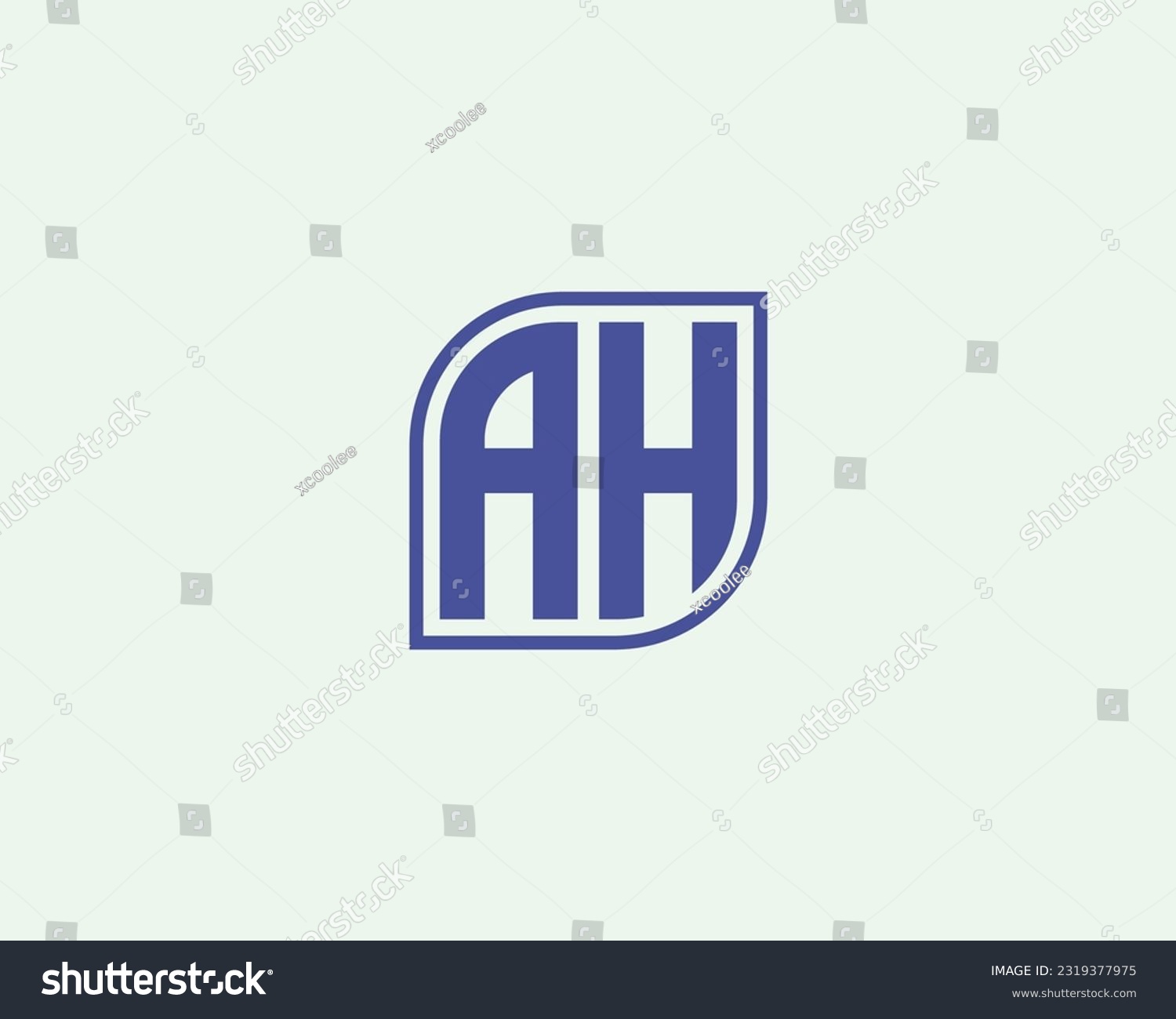 AH logo design vector template - Royalty Free Stock Vector 2319377975 ...