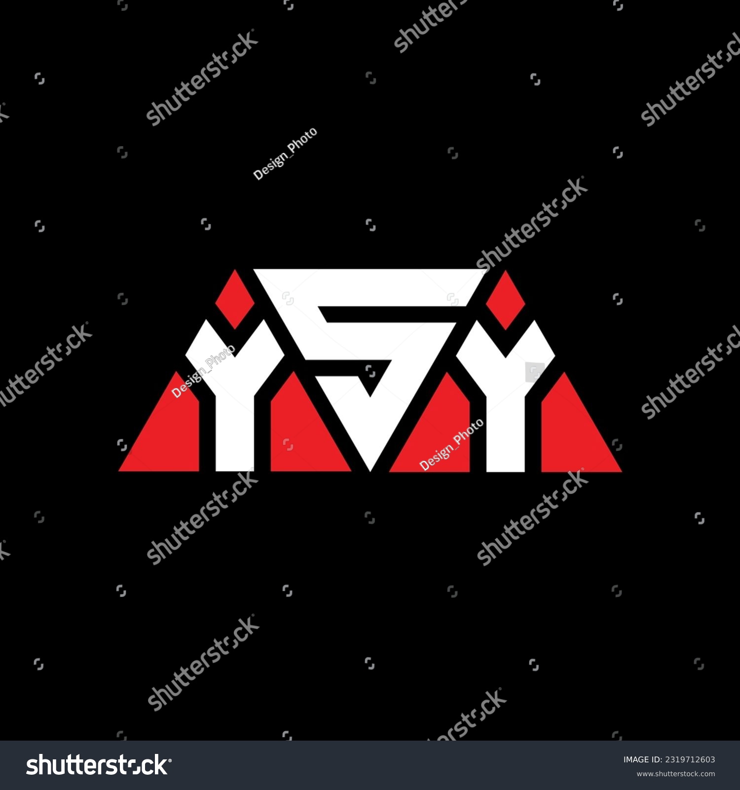 YSY triangle letter logo design with triangle - Royalty Free Stock ...