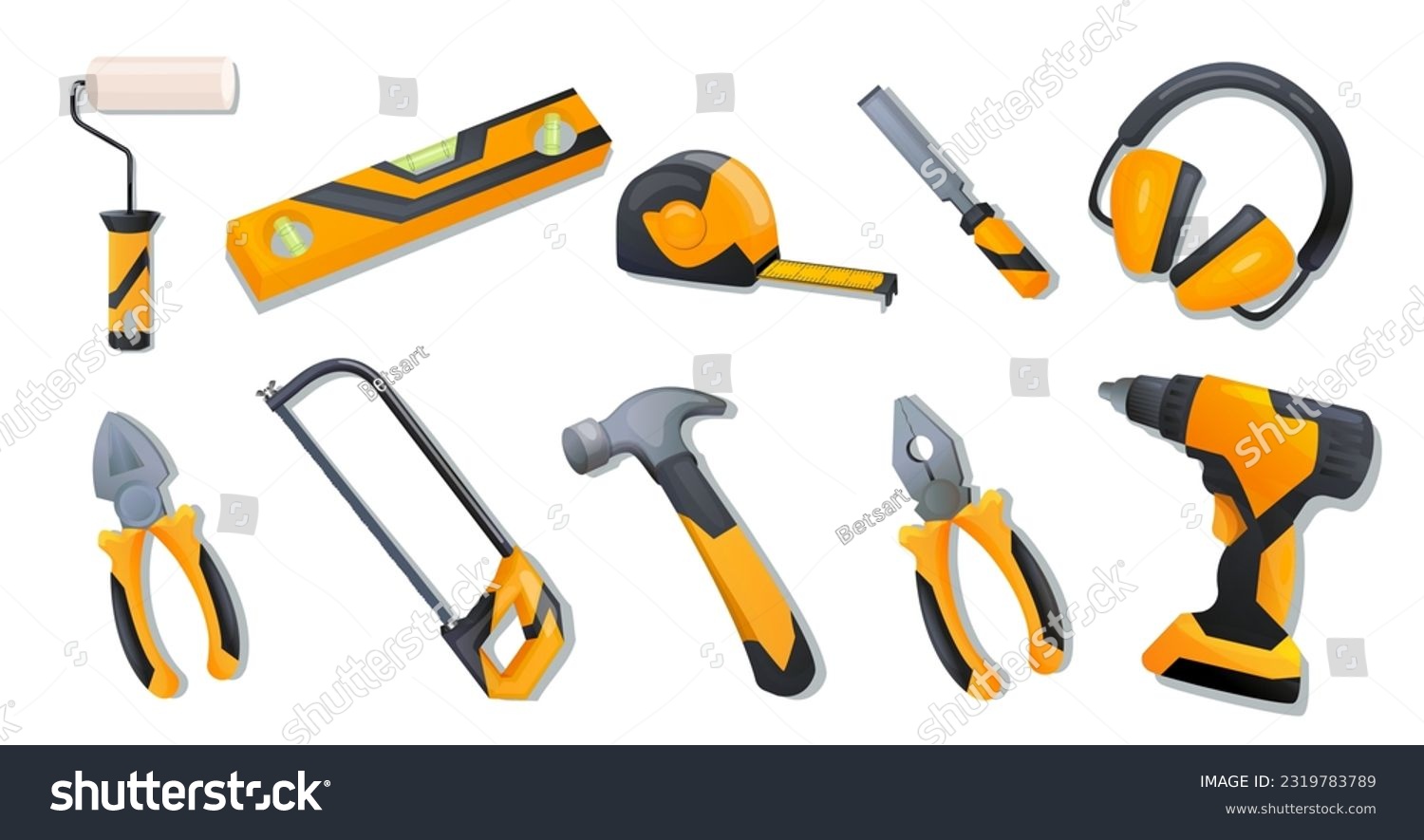 A set of various construction tools for repair. - Royalty Free Stock ...