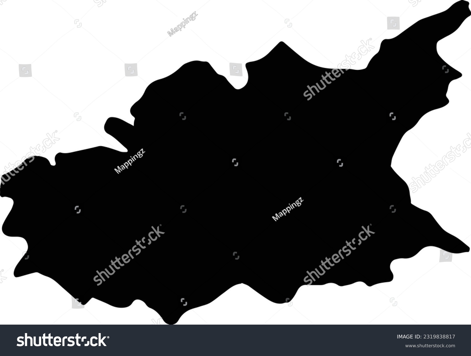 Silhouette map of Alpes-de-Haute-Provence France - Royalty Free Stock ...