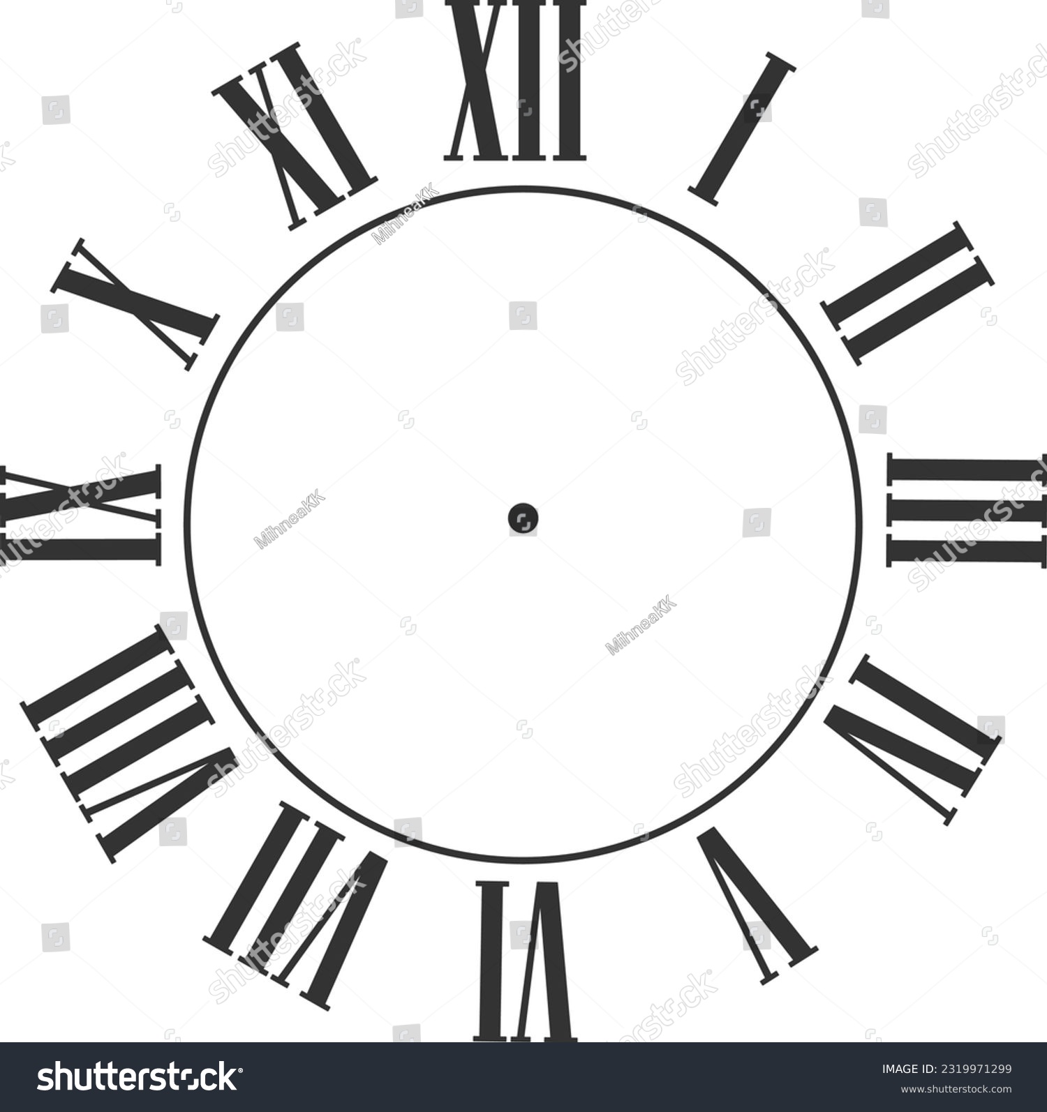 Clock Face 2- Clock Face - Royalty Free Stock Vector 2319971299 ...