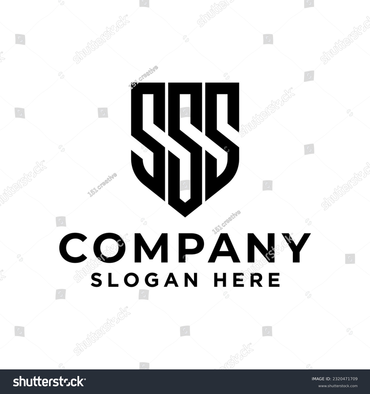 letter sss logo icon and vector - Royalty Free Stock Vector 2320471709 ...