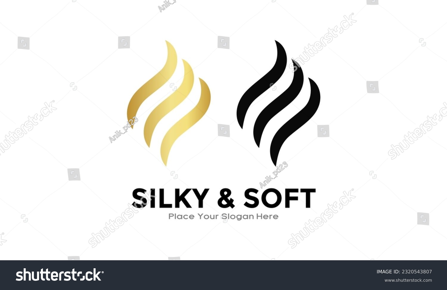 silky and soft logo vector design. Suitable for - Royalty Free Stock ...