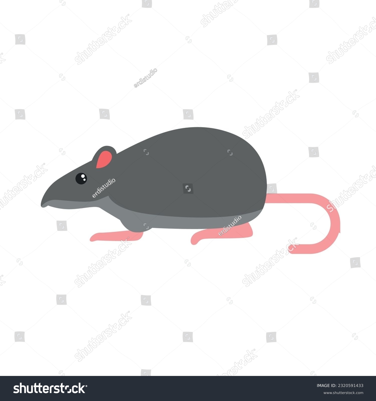 mouse silhouette vector illustration set. - Royalty Free Stock Vector ...