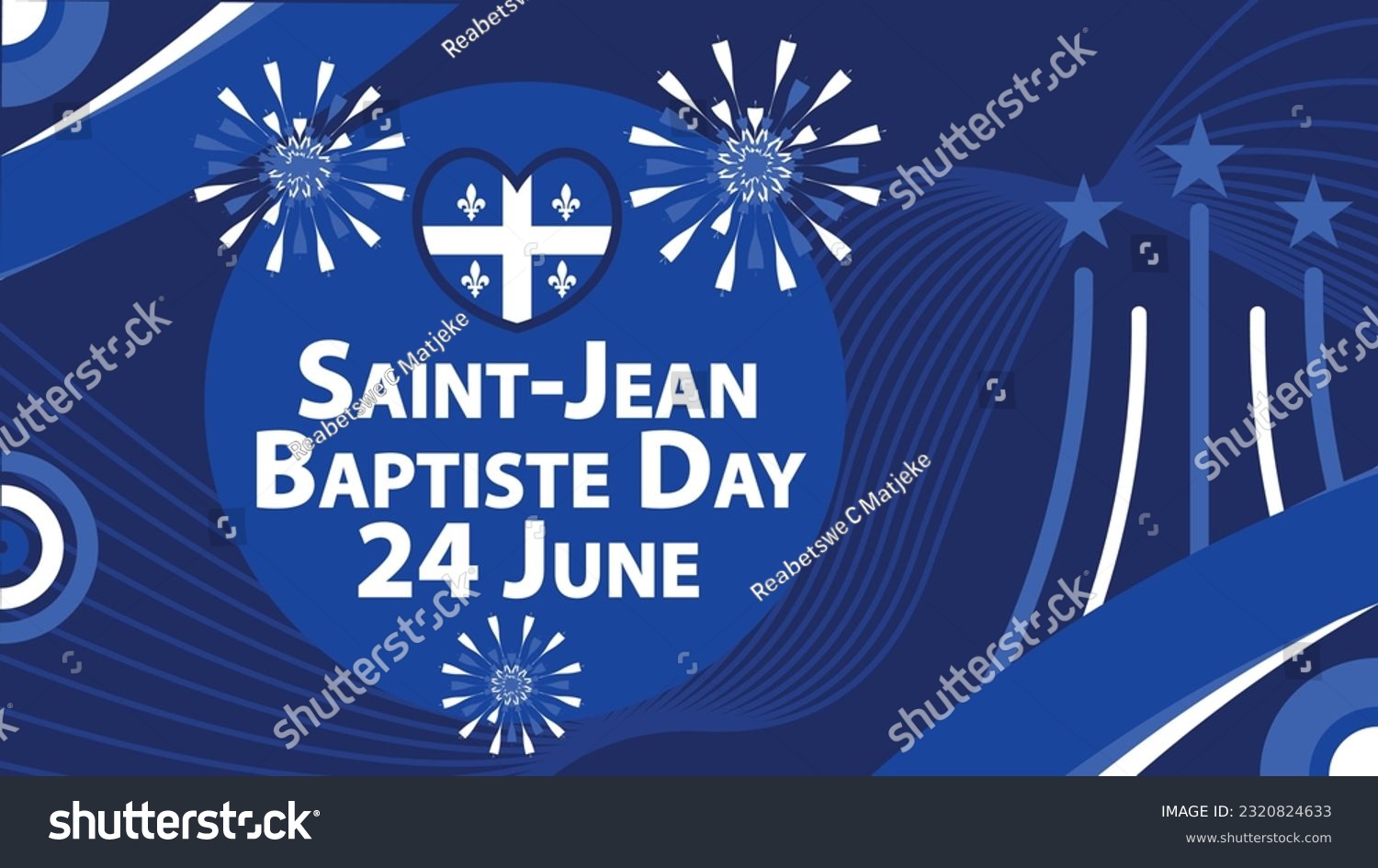 SaintJeanBaptiste Day vector banner design Royalty Free Stock