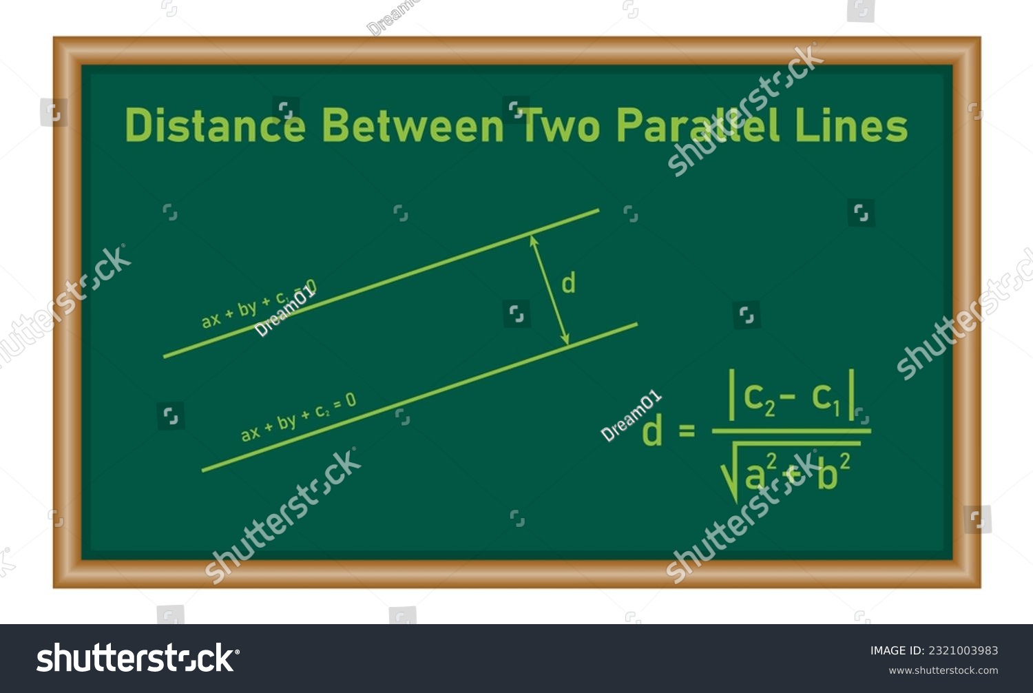 distance-between-two-parallel-lines-mathematics-royalty-free-stock