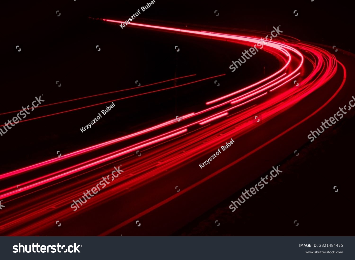 lights of cars driving at night. long exposure #2321484475