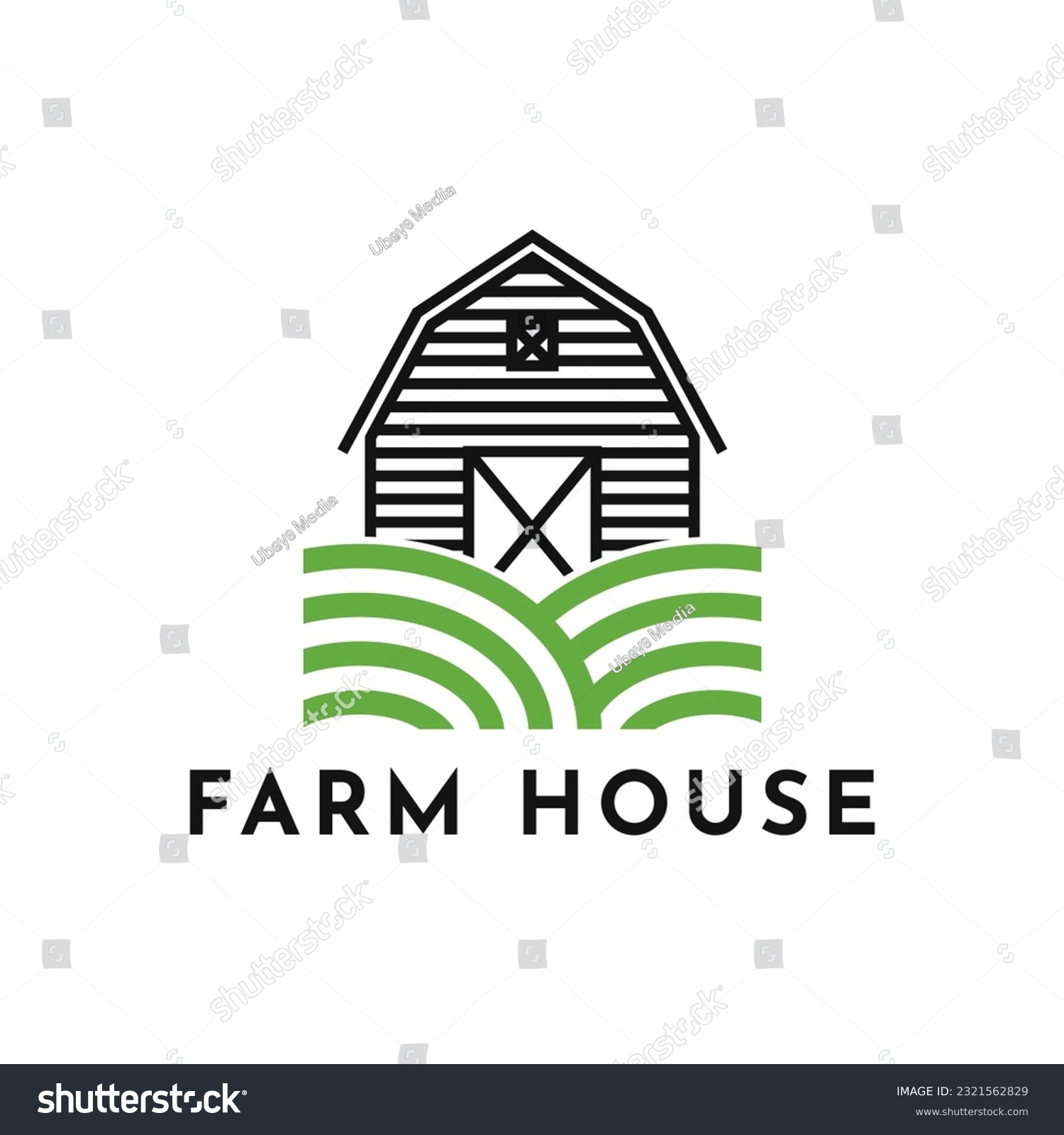 Farm House Logo Design Concept - Royalty Free Stock Vector 2321562829 ...