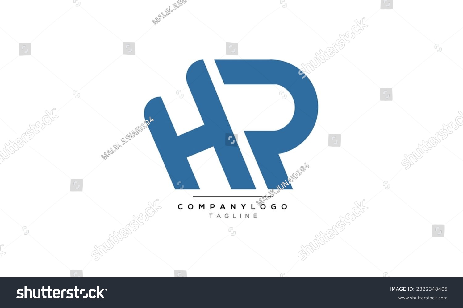 Alphabet letters Initials Monogram logo HP, HP - Royalty Free Stock ...