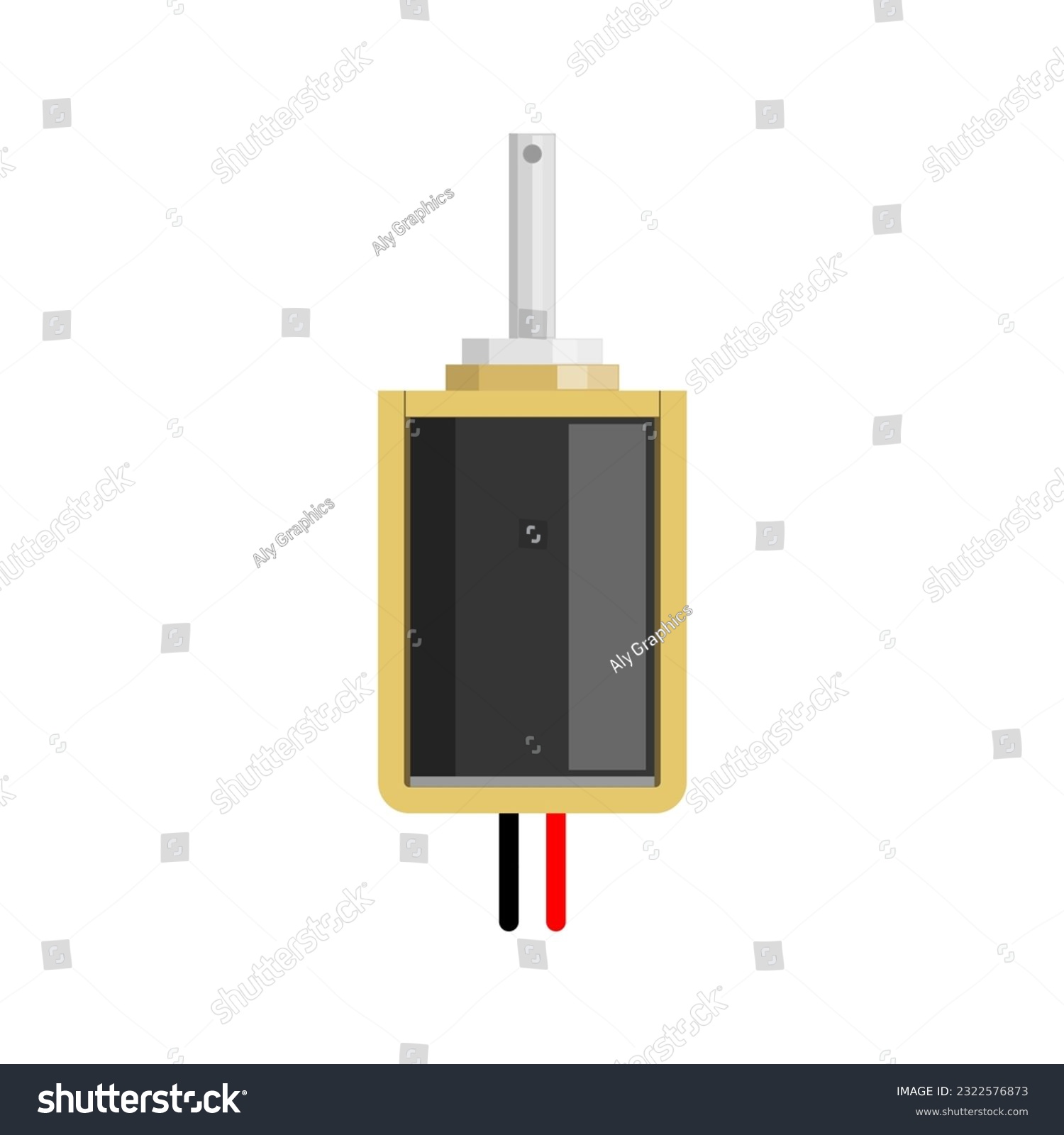 Solenoid Lock Vector Illustration A visual Royalty Free Stock Vector