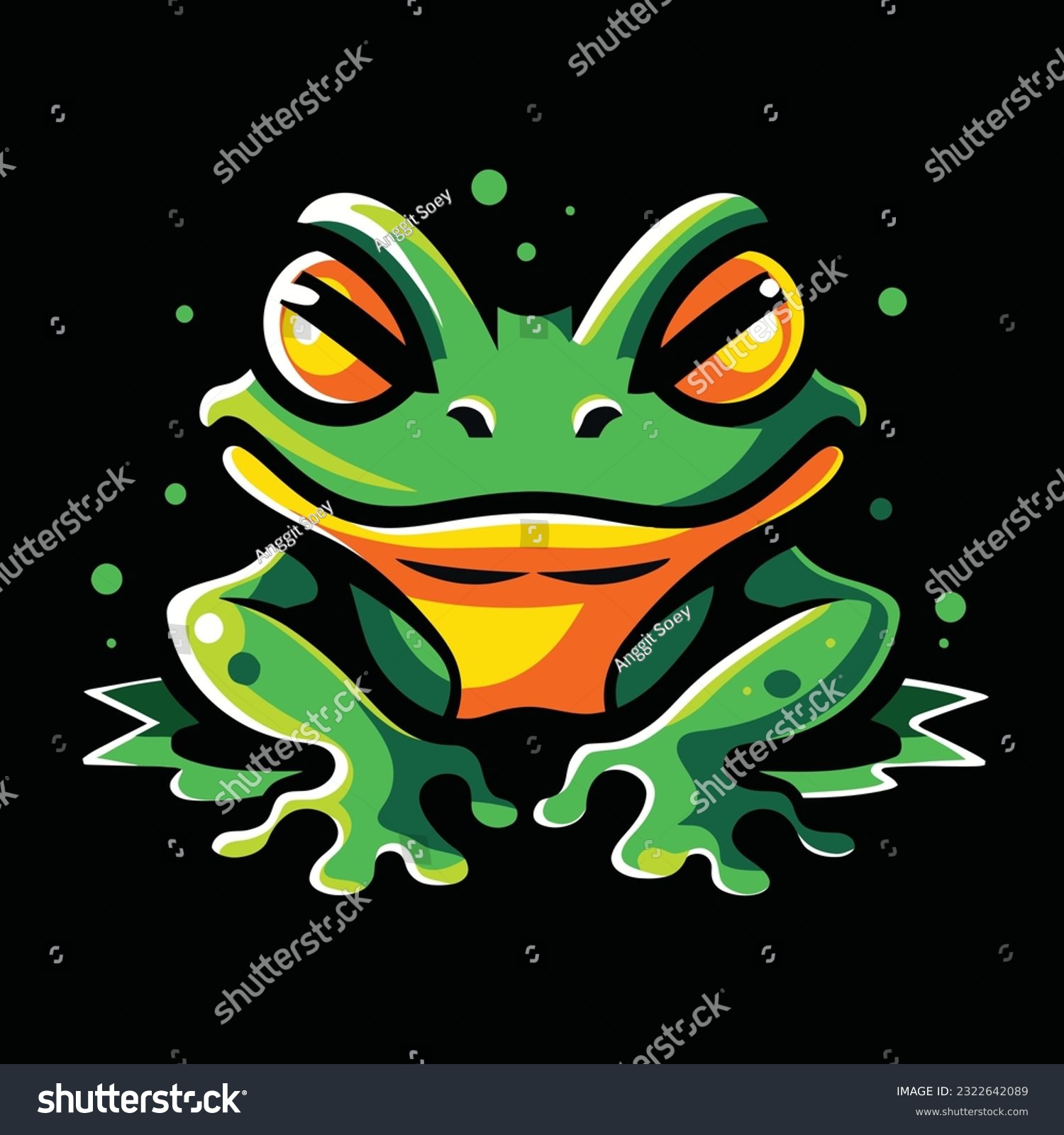 Frog Head Mascot Logo for Esport. Frog T-shirt - Royalty Free Stock ...