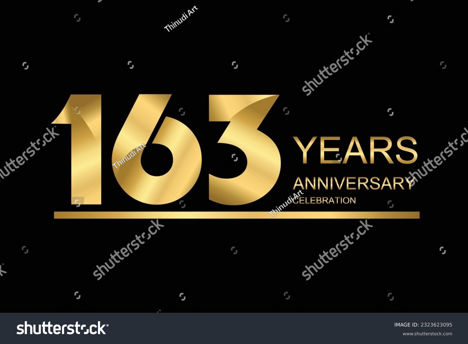 163 year anniversary vector banner template. - Royalty Free Stock ...