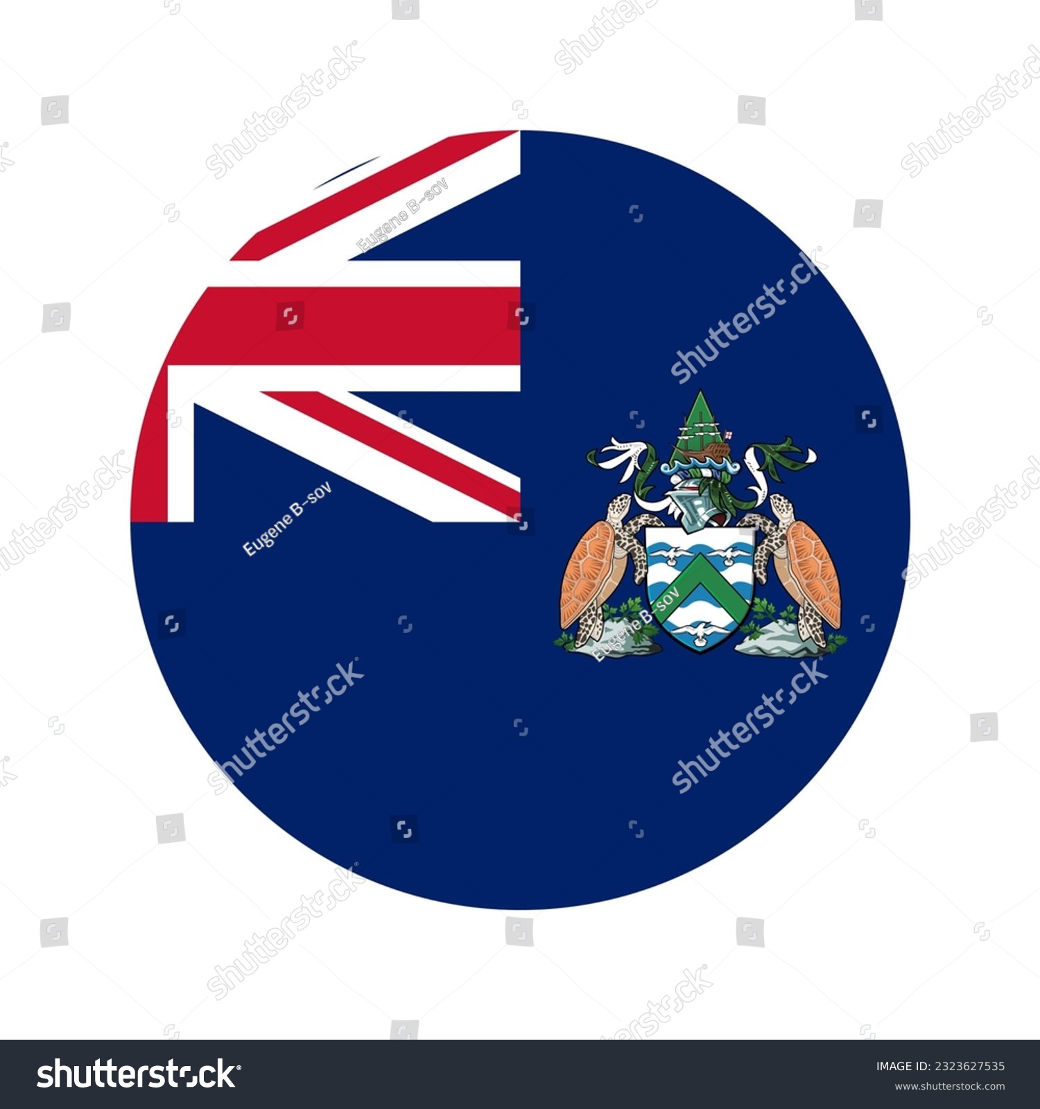 Ascension Island Flag Simple Illustration For - Royalty Free Stock 