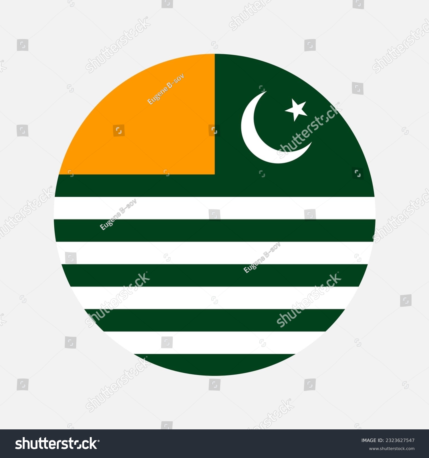 Azad Jammu and Kashmir flag simple illustration - Royalty Free Stock ...