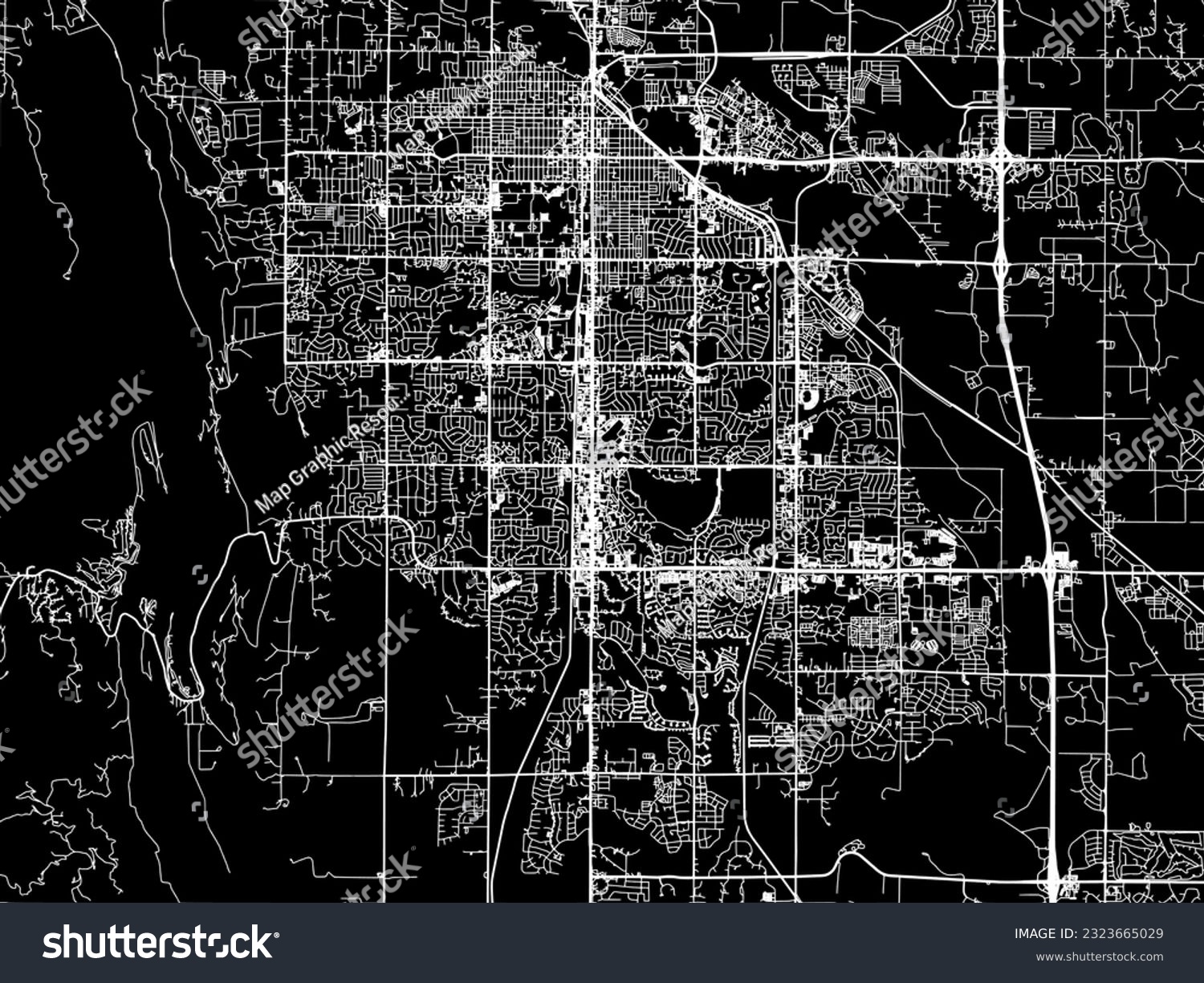 Vector city map of Fort Collins Colorado in the - Royalty Free Stock ...