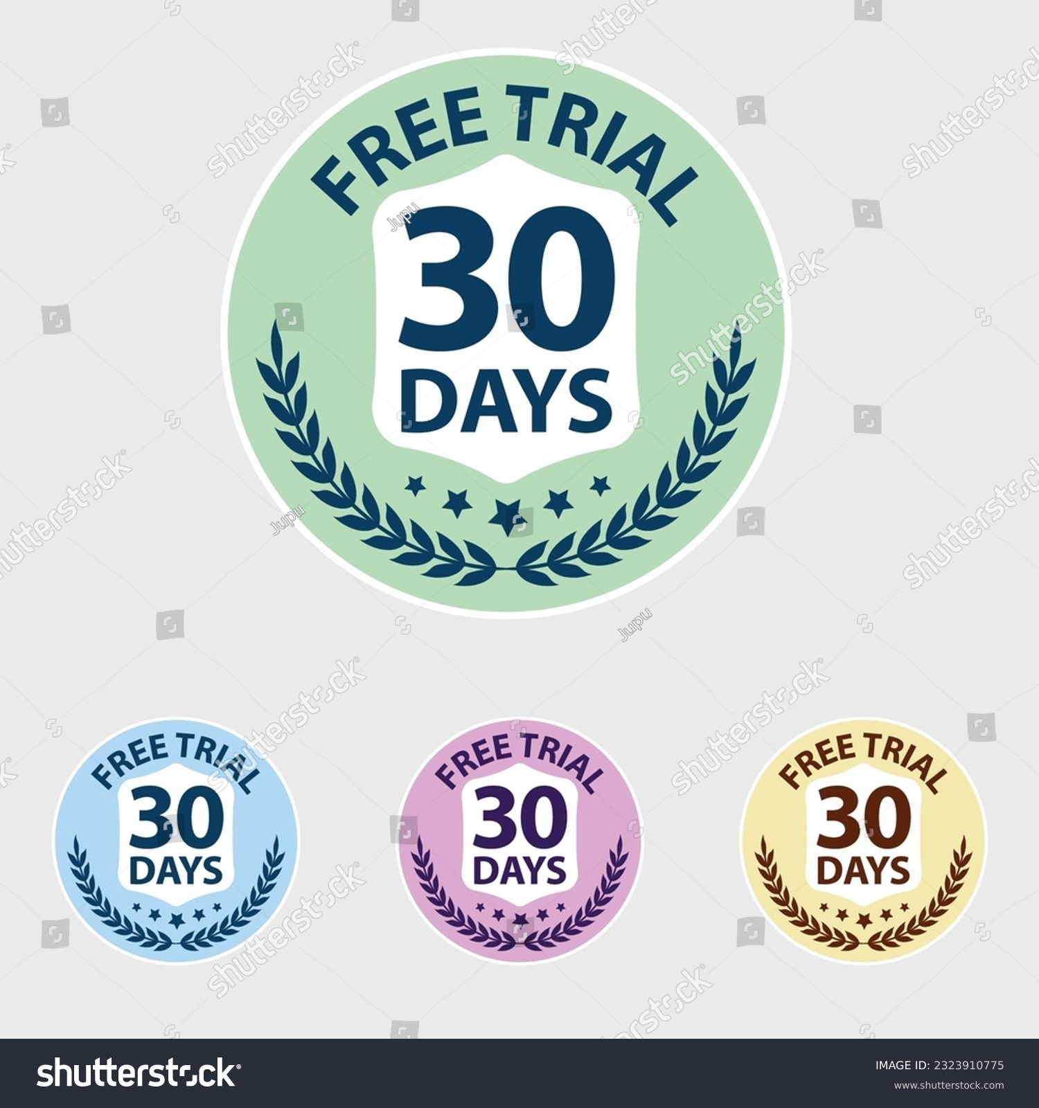 Free 30 Days Trail Pictogram icon, symbol, seal, - Royalty Free Stock ...