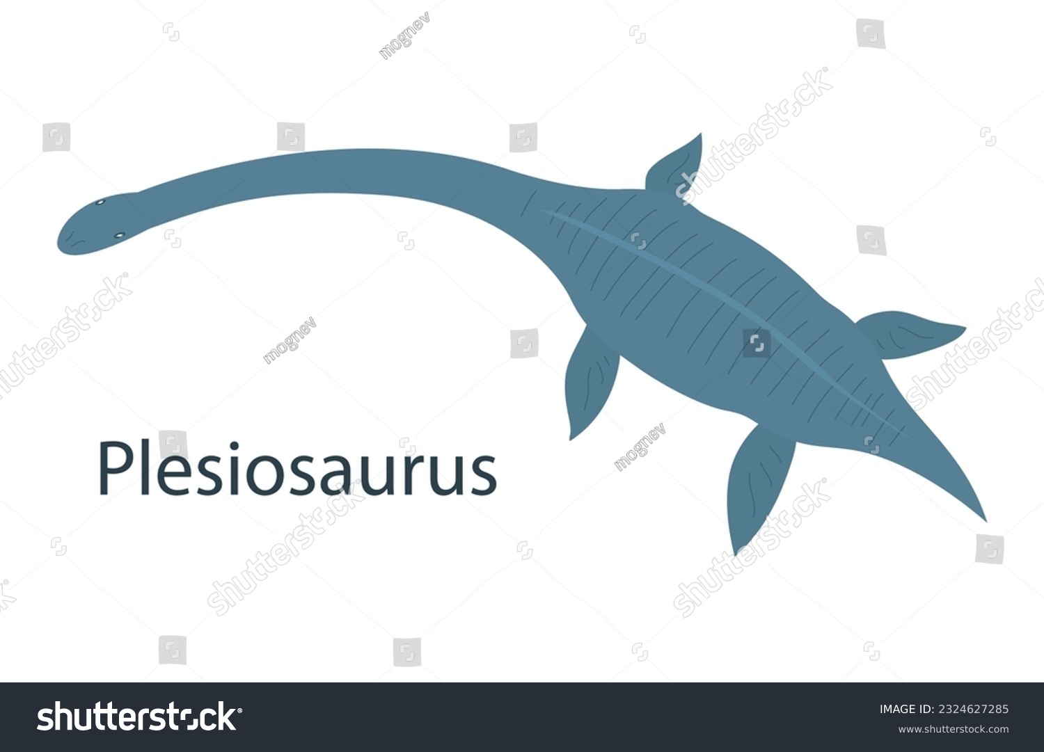 Prehistoric underwater dinosaur plesiosaurus - Royalty Free Stock ...