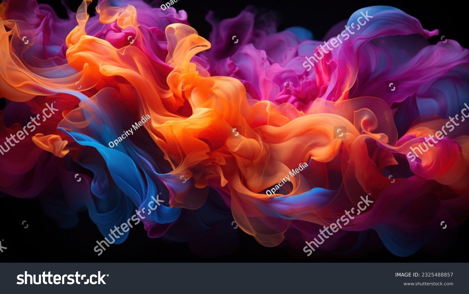 Abstract wave of colorful smoke #2325488857