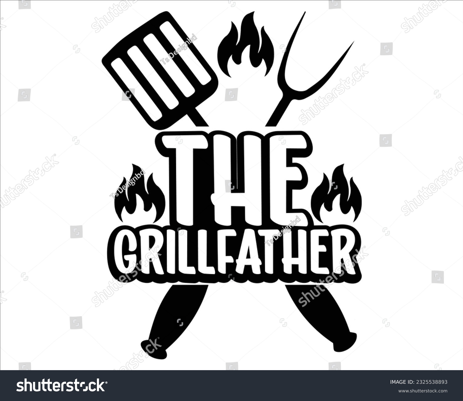 The Grillfather Svg Design,BBQ SVG design and - Royalty Free Stock ...