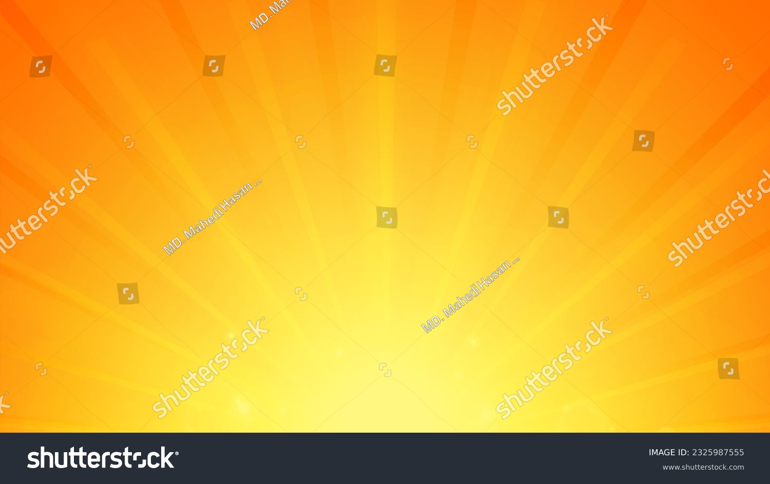 Orange Color Background in Glowing Rays #2325987555