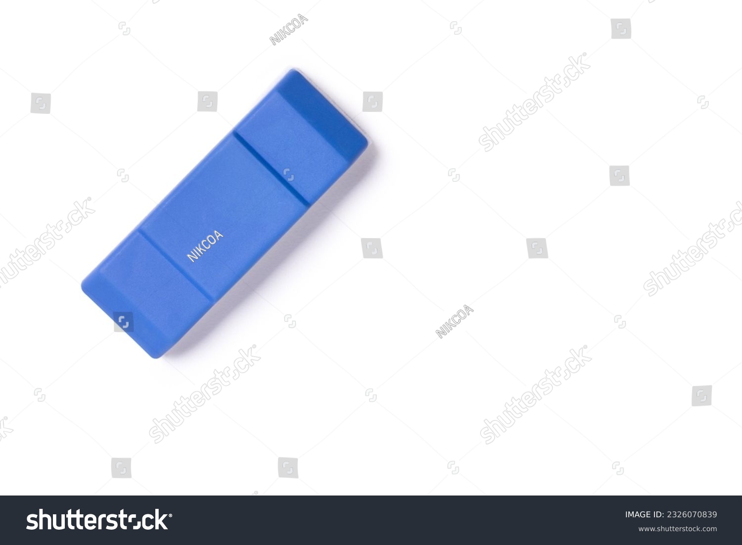 Brush eraser isolated on white background with clipping path. top view, flat lay. #2326070839