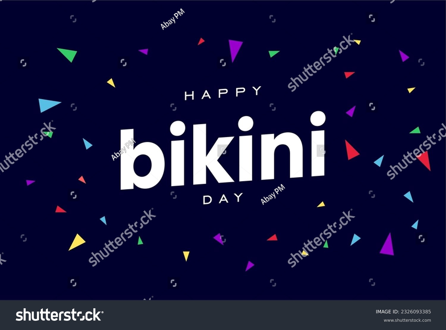 National Bikini Day, background template Holiday - Royalty Free Stock ...