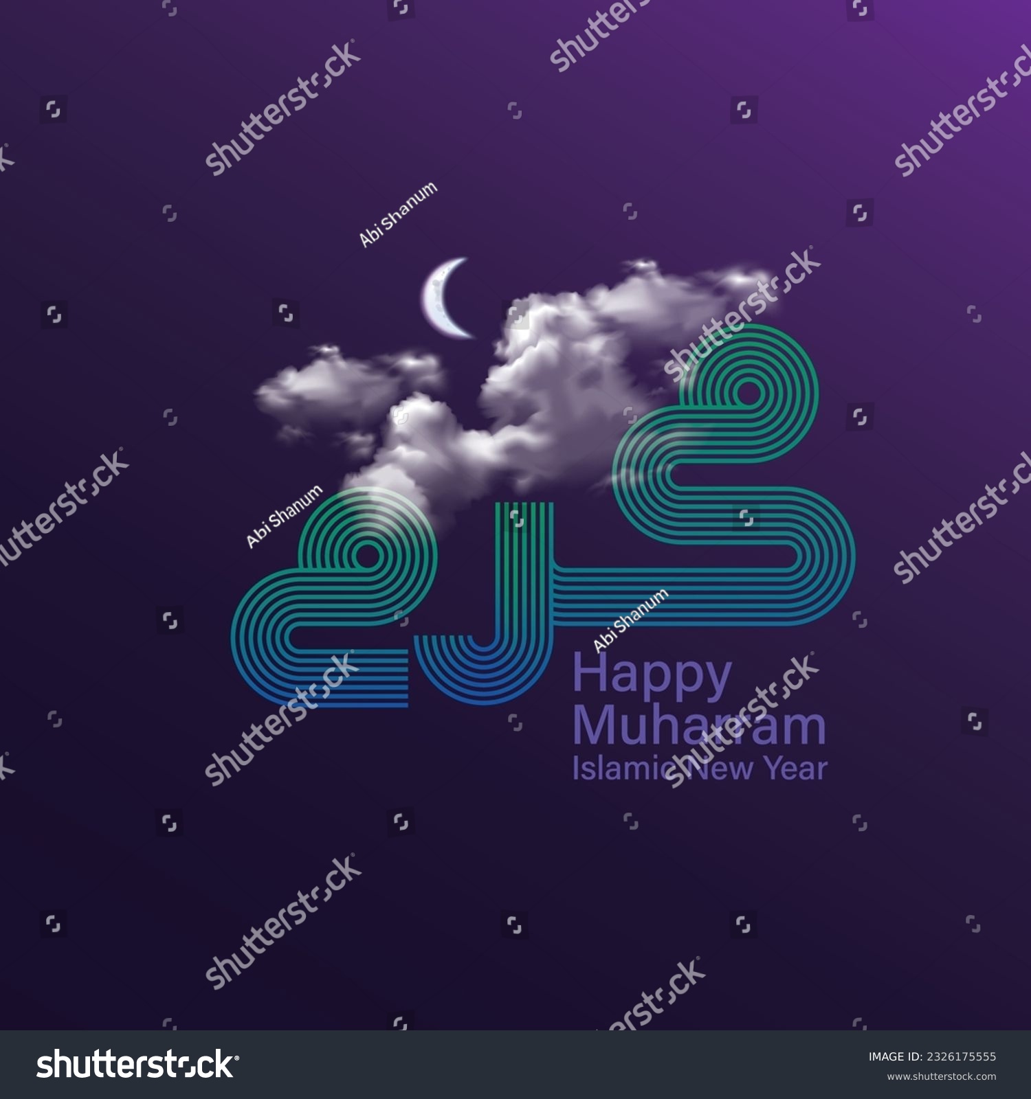 Arabic Calligraphy Text Of Muharram First Month Royalty Free Stock