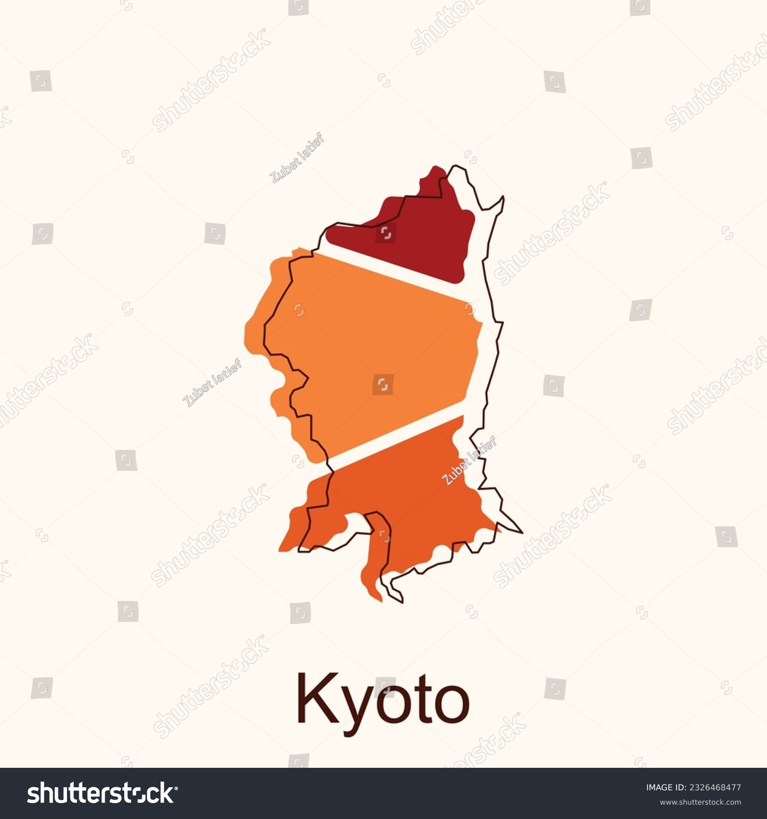 map of Kyoto vector design template, national - Royalty Free Stock ...