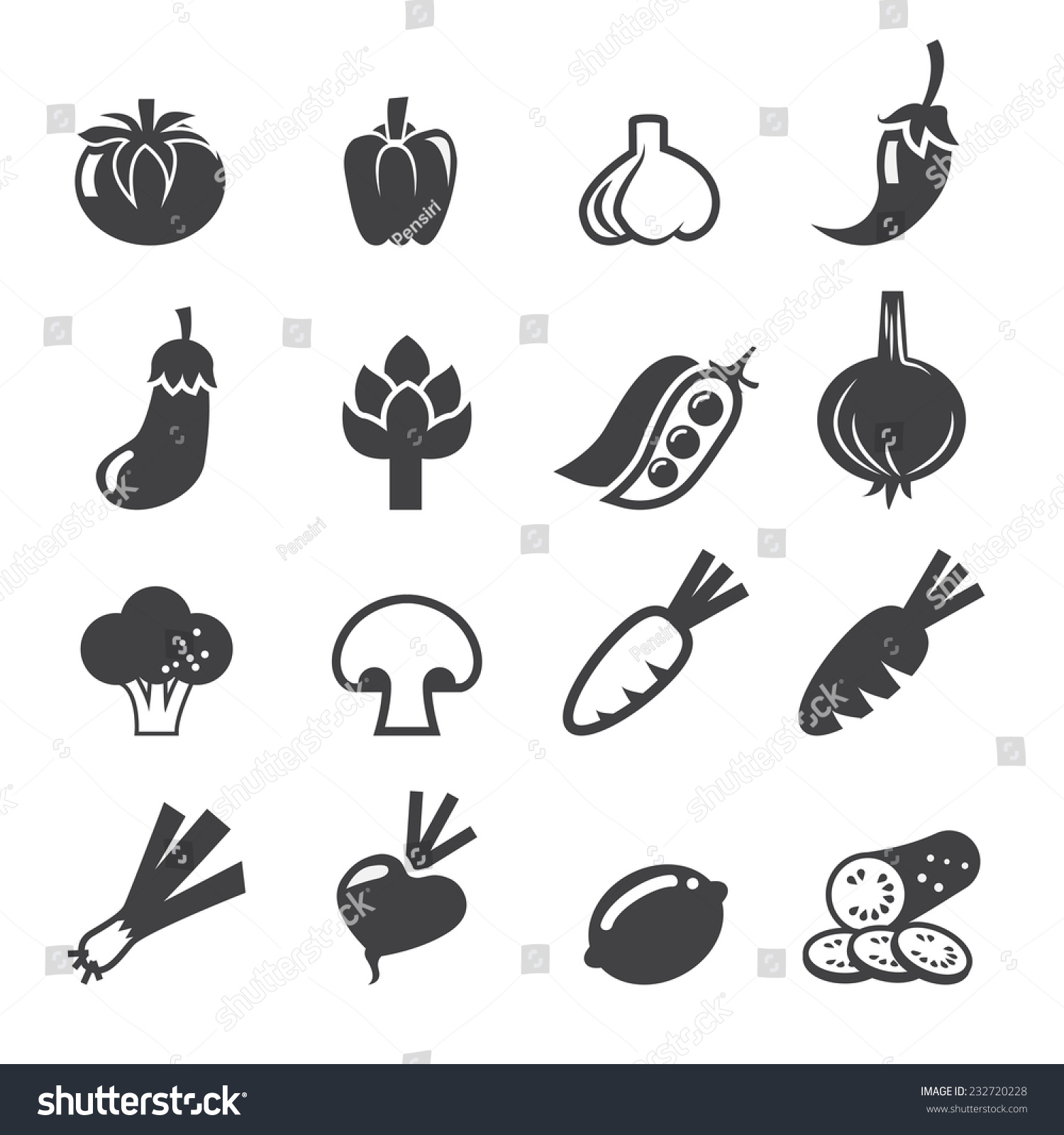 vegetables icon set #232720228