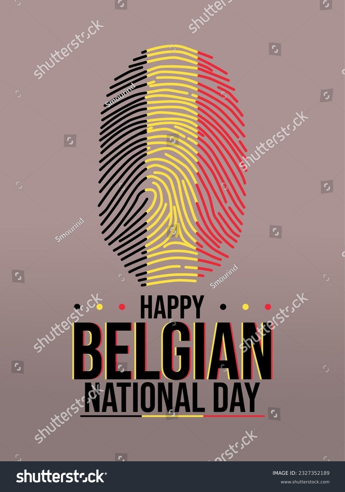 Belgian National Day template vector. Happy Belgian National Day greeting card template vector. #2327352189