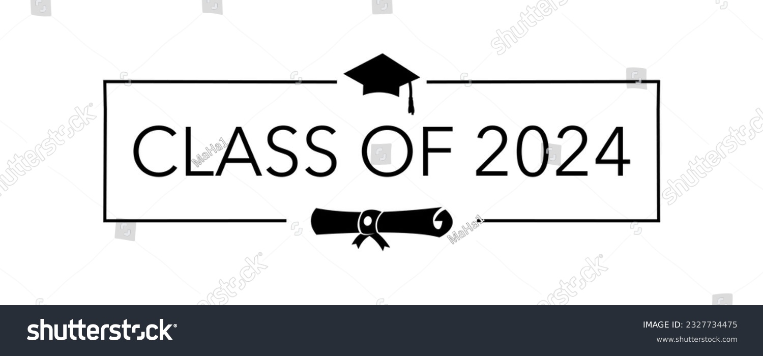 Class of 2024 Background, Greeting Card - Royalty Free Stock Vector ...