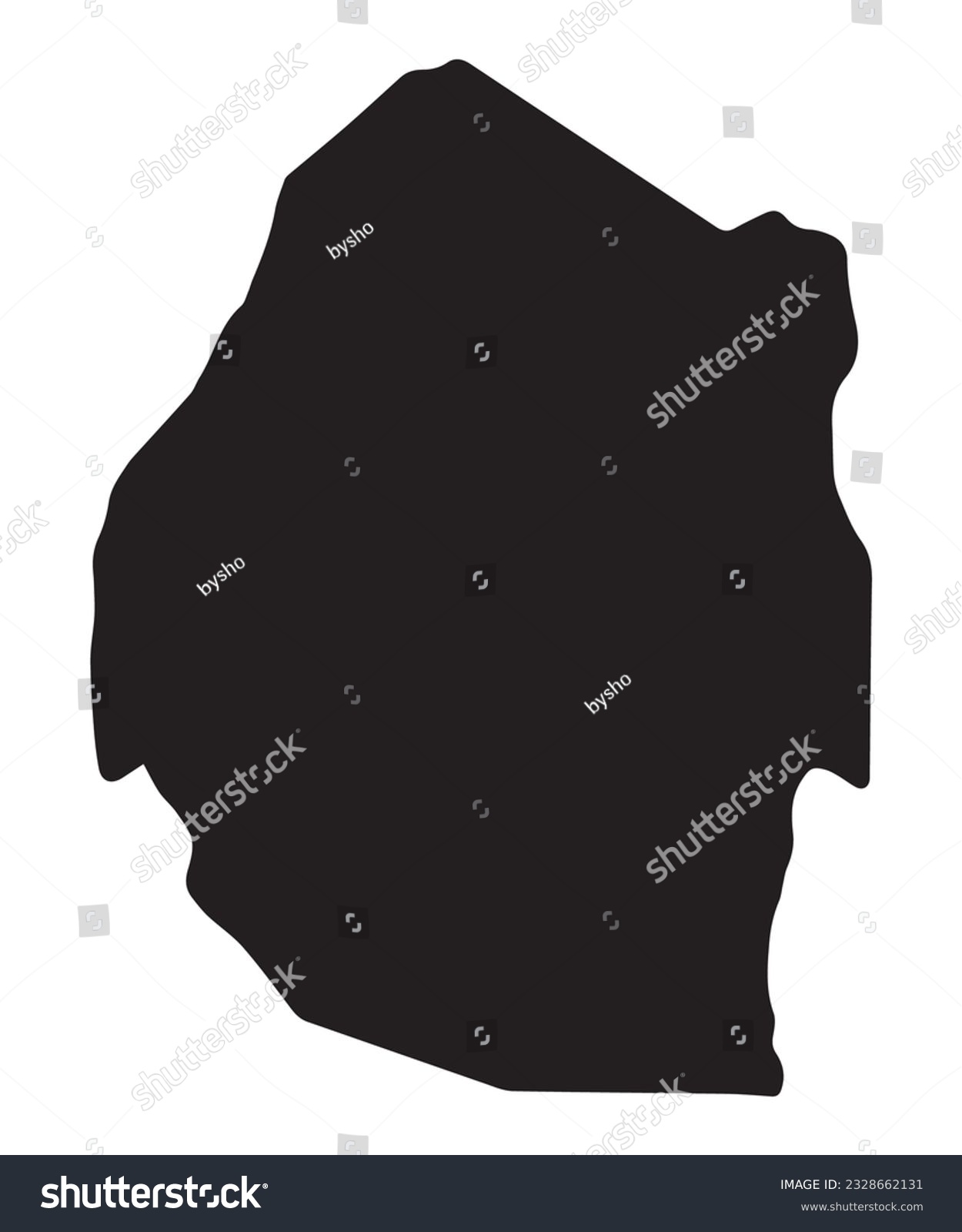 Eswatini map silhouette country Africa map - Royalty Free Stock Vector ...