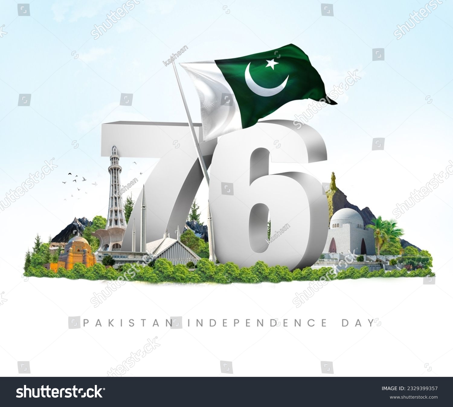 76th Independence day of Pakistan celebration.  #2329399357
