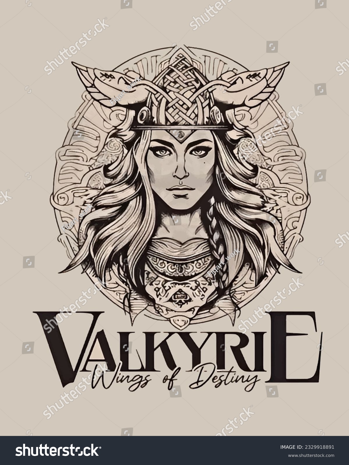 Valkyrie Vector Art Illustration Icon And Royalty Free Stock Vector 2329918891 5200