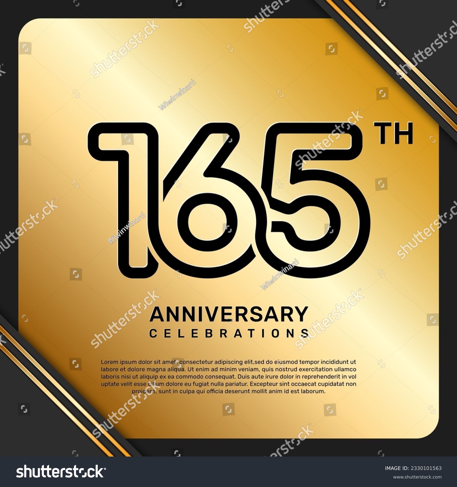 165th anniversary celebration template design - Royalty Free Stock ...