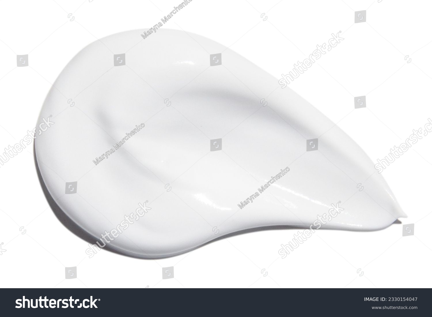 A smear of cream on a white background #2330154047