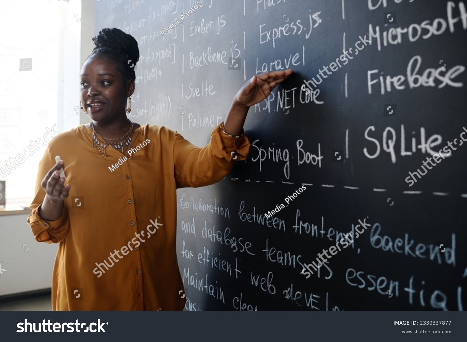 Young teacher teaching IT lesson #2330337877