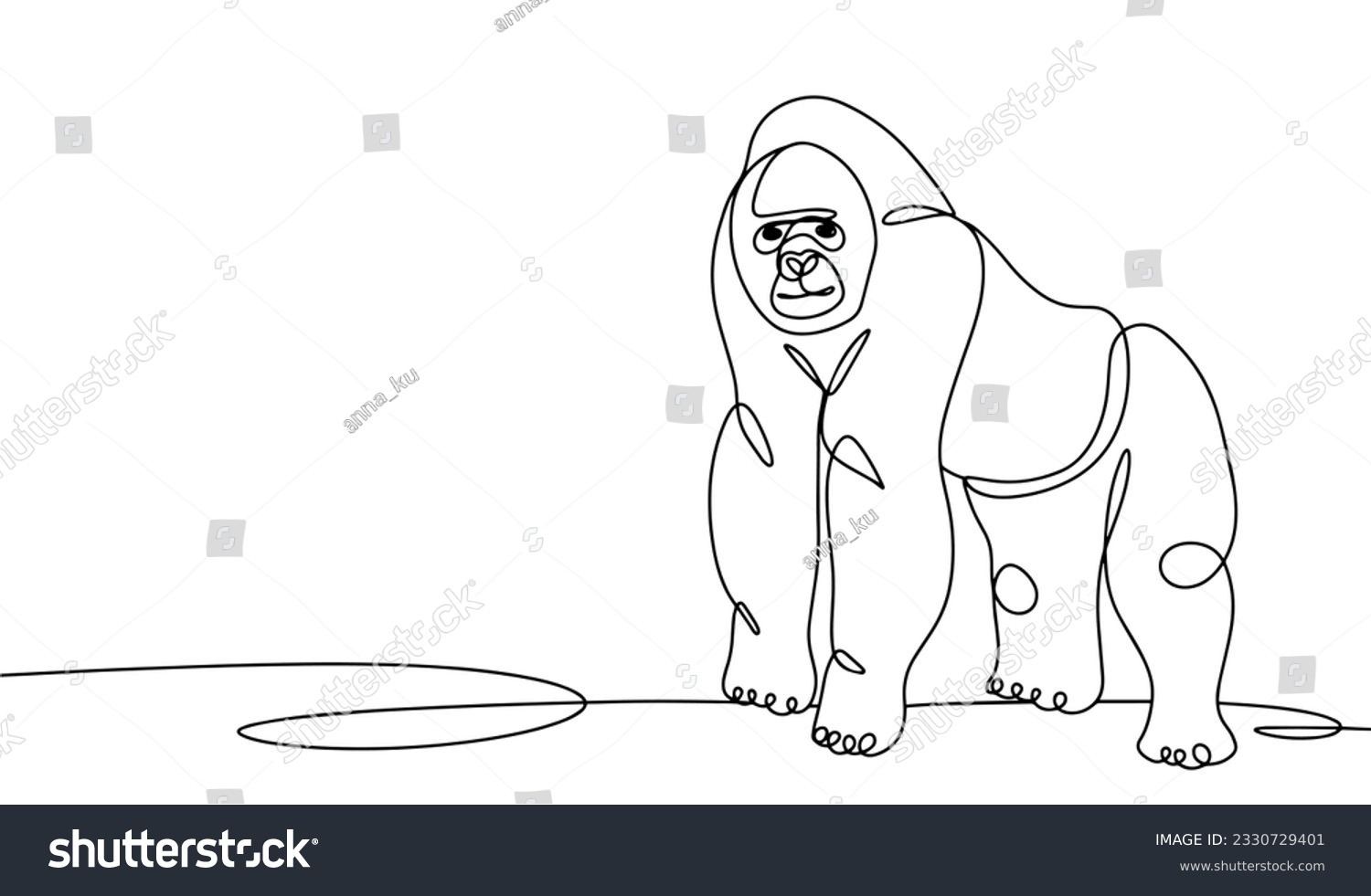 The orangutan stands on four legs. International - Royalty Free Stock ...