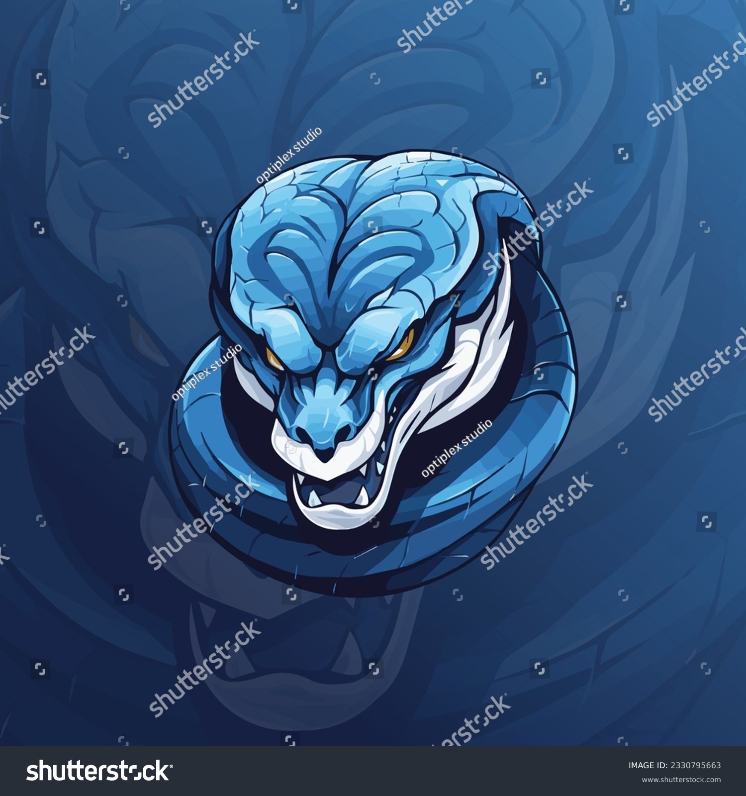 Snake Mascot logo design for team, Professional - Royalty Free Stock ...