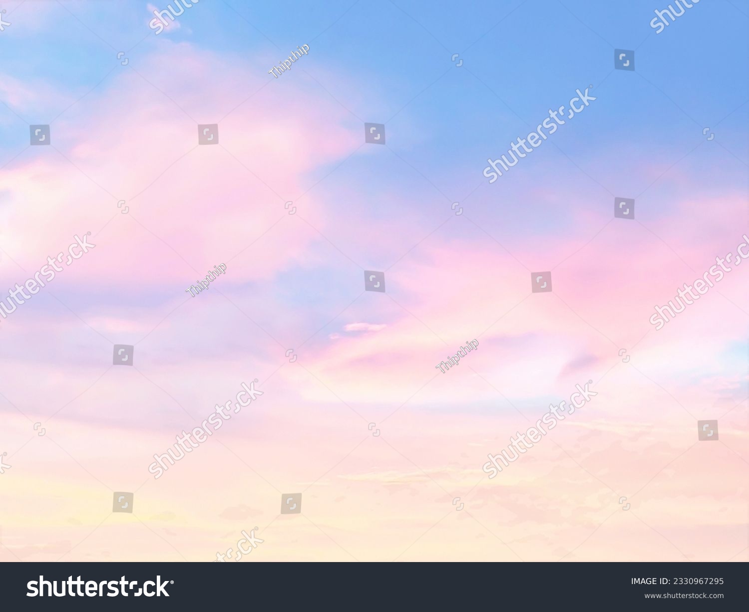 Sunset sky in the morning with sunrise and soft pink clouds with yellow tones. #2330967295