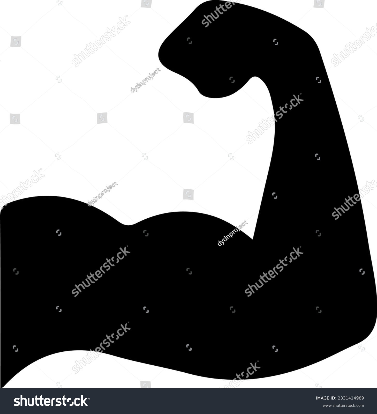 Muscle Man Silhouette Vector Ilustration Royalty Free Stock Vector 2331414989