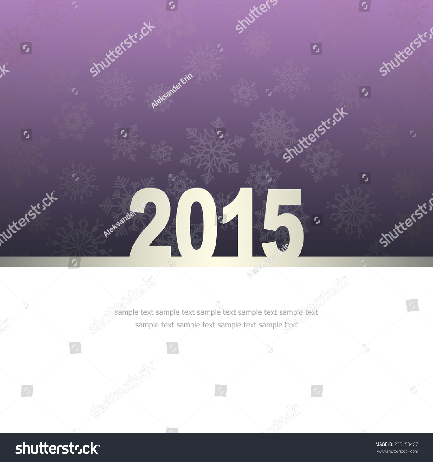 New Year Greeting Card with snowflakes and place for text #233153467