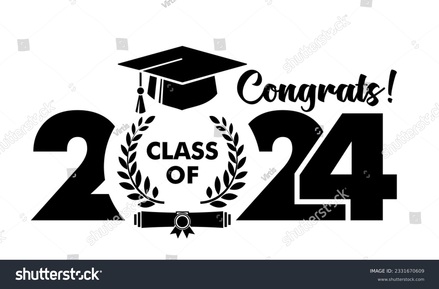 2024 graduate class logoGraduate class template - Royalty Free Stock ...