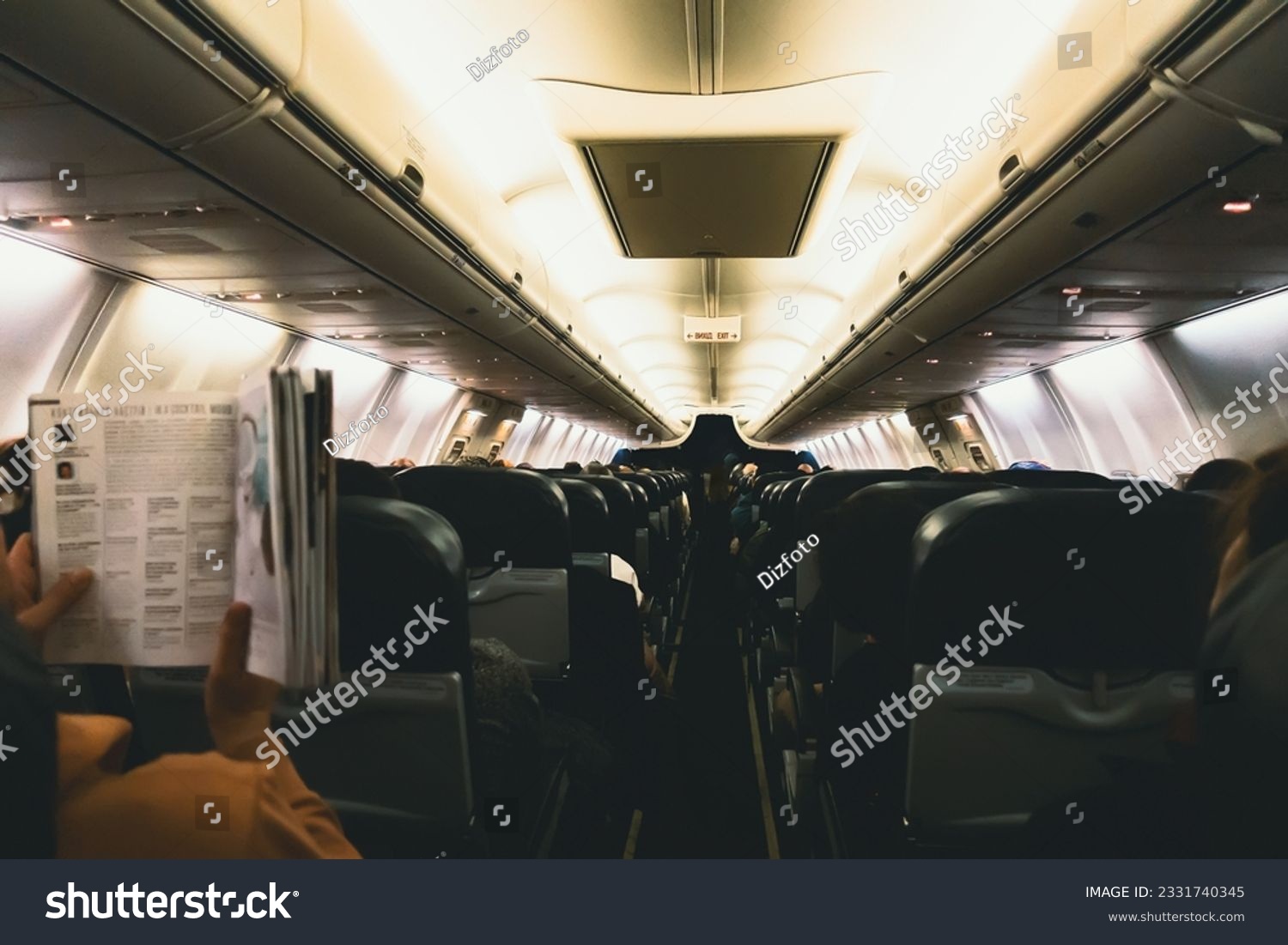 In the cabin of a passenger plane #2331740345