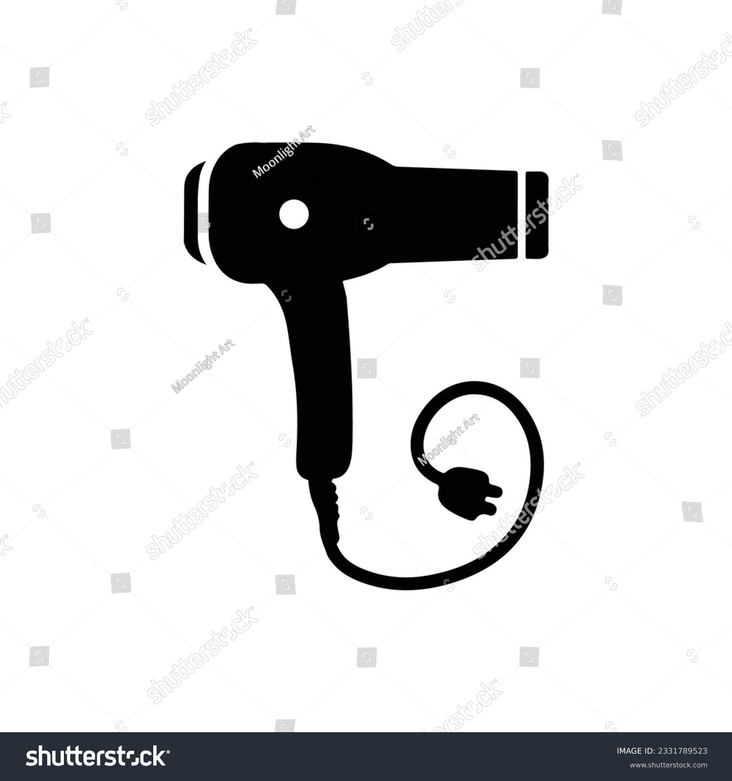 Hair Dryer Svg Stylist Hand Drawn Hair Dryer Royalty Free Stock Vector 2331789523 0834